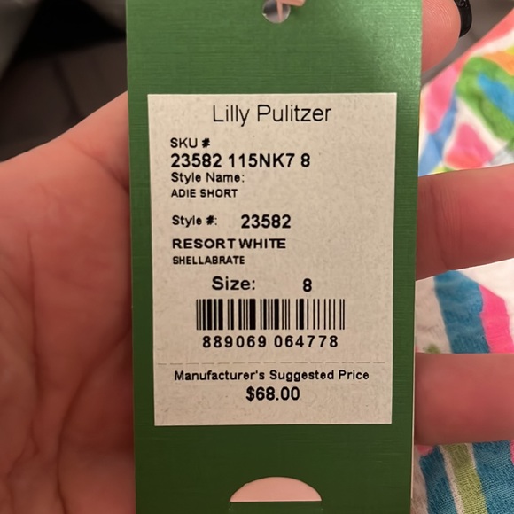 Lilly Pulitzer Size 8 Adie Short in Resort White Shellabrate - Picture 4 of 4